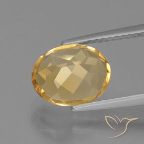 Citrine Gemstone in 10 x 8 mm (calibrated) Size for Sale, Citrine Stone in Medium-Dark Golden Color