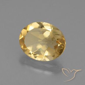 2.10 ct Golden Citrine Stone, Natural Citrine in Oval Facet Shape for Sale