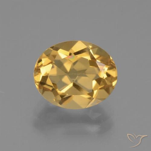 2.55ct Natural Medium-Light Golden Citrine, Oval, VVS