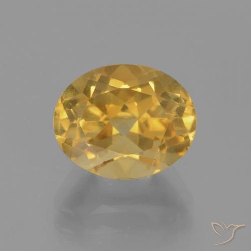 2.98ct Natural Medium Golden Citrine, Oval, VVS