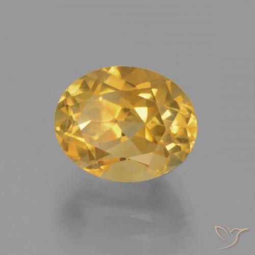 2.98 ct Golden Citrine Stone, Natural Citrine in Oval Facet Shape for Sale
