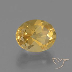 2.84 ct Golden Citrine Stone, Natural Citrine in Oval Facet Shape for Sale