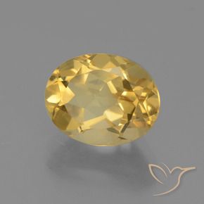 2.63 ct Golden Citrine Stone, Natural Citrine in Oval Facet Shape for Sale