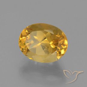 2.78 ct Golden Citrine Stone, Natural Citrine in Oval Facet Shape for Sale