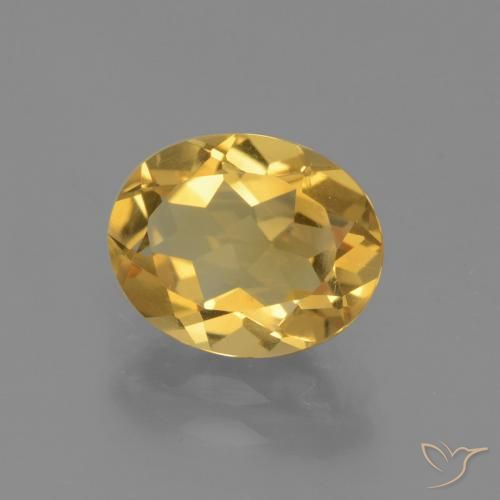 2.24 ct Golden Citrine Stone, Natural Citrine in Oval Facet Shape for Sale