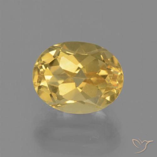 3.05ct Natural Medium Golden Citrine, Oval, VVS-VS