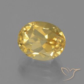 3.05 ct Golden Citrine Stone, Natural Citrine in Oval Facet Shape for Sale