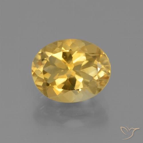 2.34ct Natural Bright Gold Citrine, Oval, VVS-VS
