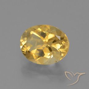 2.34 ct Golden Citrine Stone, Natural Citrine in Oval Facet Shape for Sale
