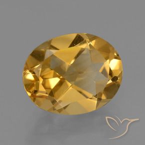 3.03 ct Golden Citrine Stone, Natural Citrine in Oval Facet Shape for Sale