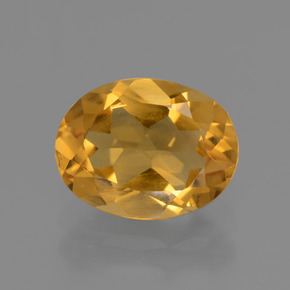 Dark Orange-Gold Цитрин Камень - 1.8ct Фасетный Овал (ID: 435842)