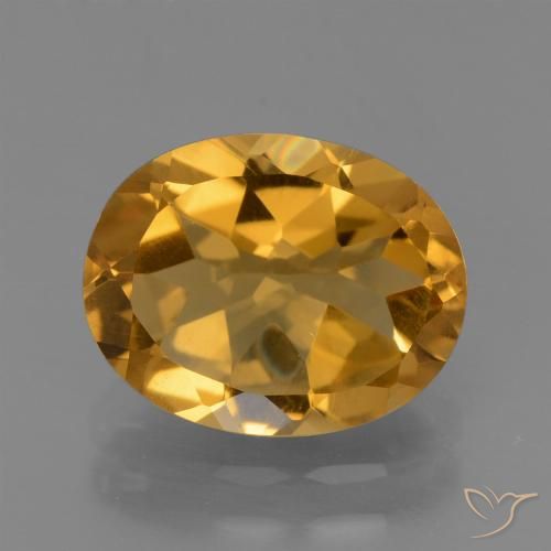 2.29ct Natural Medium-Light Orange-Gold Citrine, Oval, VVS-VS