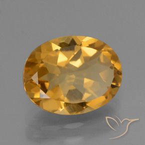 2.29 ct Golden Citrine Stone, Natural Citrine in Oval Facet Shape for Sale