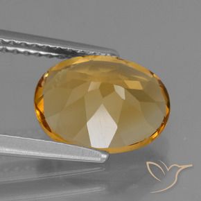 Citrine Gemstone in 10 x 8 mm (calibrated) Size for Sale, Citrine Stone in Medium-Light Orange-Gold Color