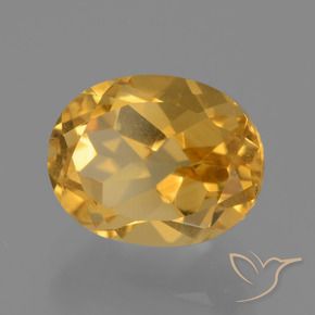 2.96 ct Golden Citrine Stone, Natural Citrine in Oval Facet Shape for Sale