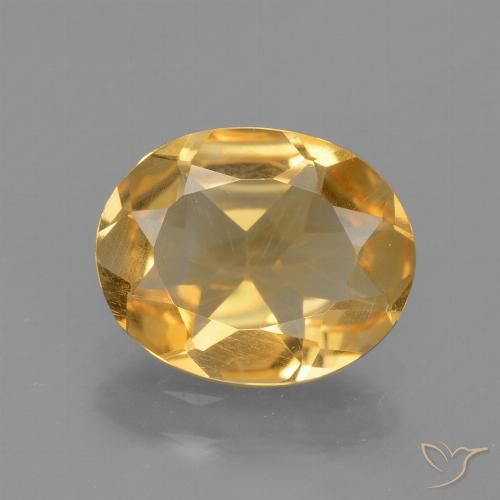 1.82ct Natural Deep Golden Orange Citrine, Oval, VS