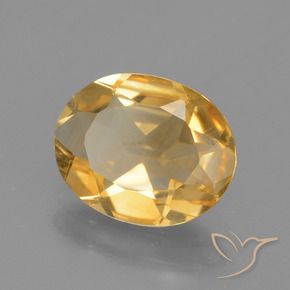 1.82 ct Golden Citrine Stone, Natural Citrine in Oval Facet Shape for Sale