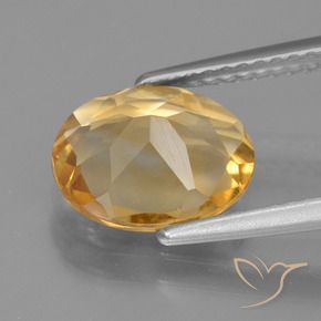 Citrine Gemstone in 10 x 8 mm (calibrated) Size for Sale, Citrine Stone in Deep Golden Orange Color