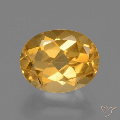 2.41ct Natural Medium-Light Orange-Gold Citrine, Oval, VS