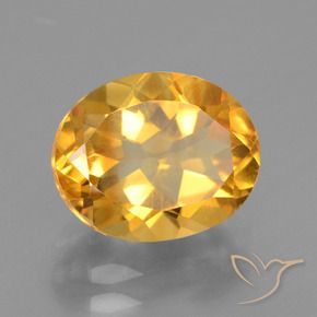 2.72 ct Golden Citrine Stone, Natural Citrine in Oval Facet Shape for Sale