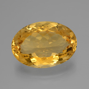 14.40 ct Golden Citrine Gemstone, Citrine Gem in Oval Facet Shape for Sale.