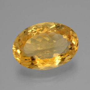 14.40 ct Golden Citrine Stone, Natural Citrine in Oval Facet Shape for Sale