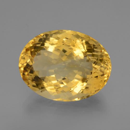 17.07 ct Golden Citrine Stone, Natural Citrine in Oval Facet Shape for Sale