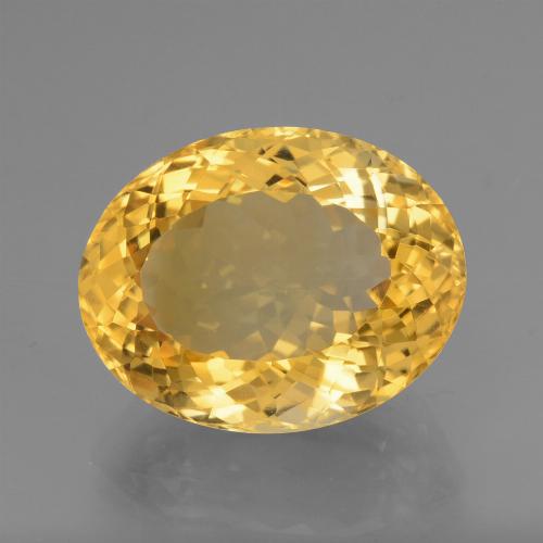 Bright Gold Цитрин Камень - 16.8ct Фасетный Овал (ID: 443589)