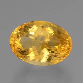 18.27 ct Golden Citrine Stone, Natural Citrine in Oval Facet Shape for Sale