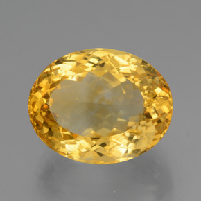 19.49 ct Golden Citrine Stone, Natural Citrine in Oval Facet Shape for Sale