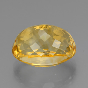 Citrine Gemstone in 18.4 x 14.6 mm Size for Sale, Citrine Stone in Medium Golden Color