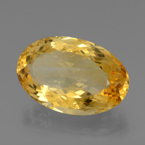 21.00 ct Golden Citrine Stone, Natural Citrine in Oval Facet Shape for Sale