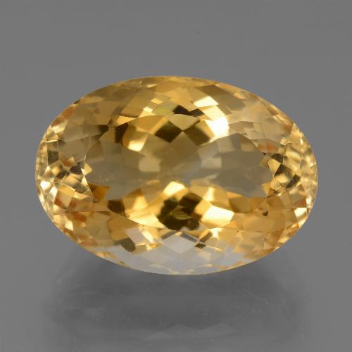 Deep Golden Orange Цитрин Камень - 14.4ct Фасетный Овал (ID: 443630)
