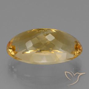 Citrine Gemstone in 20.5 x 12.8 mm Size for Sale, Citrine Stone in Deep Golden Orange Color