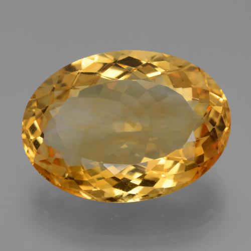 Dorado oscuro Citrina Gema - 14.8ct Forma ovalada (ID: 443634)