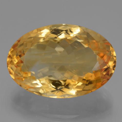 Deep Golden Orange Citrin Edelstein - 16.8ct Oval facettiert (ID: 443636)