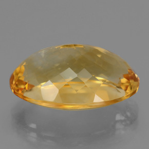 Citrine Gemstone in 20.6 x 14 mm Size for Sale, Citrine Stone in Deep Golden Orange Color