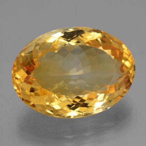 Deep Orange-Gold Citrin Edelstein - 16.4ct Oval facettiert (ID: 443638)