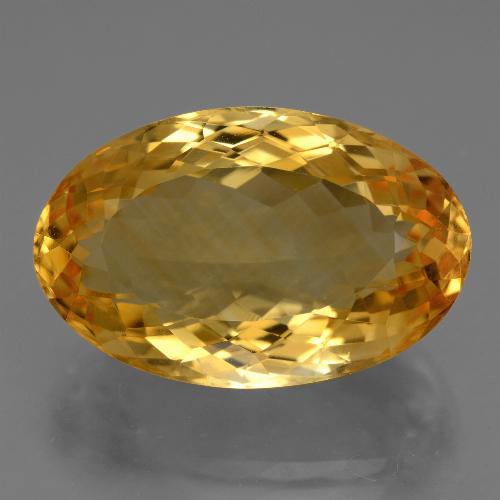 Dark Golden Citrine Gem - 16.6ct Oval Facet (ID: 443679)