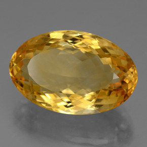 16.61 ct Golden Citrine Stone, Natural Citrine in Oval Facet Shape for Sale