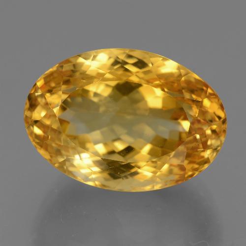Deep Golden Orange Citrin Edelstein - 19.7ct Oval facettiert (ID: 443681)