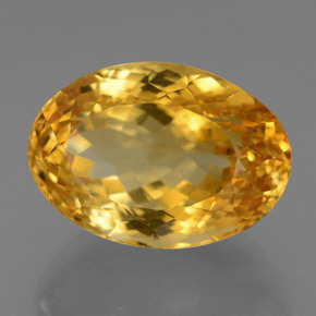19.66 ct Golden Citrine Stone, Natural Citrine in Oval Facet Shape for Sale