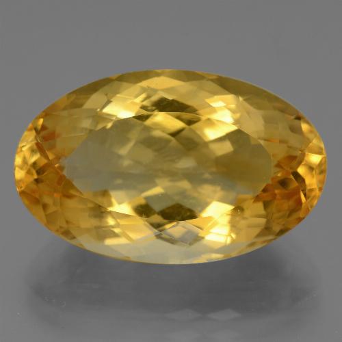 Deep Golden Orange Цитрин Камень - 15.9ct Фасетный Овал (ID: 443683)