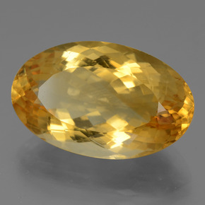 15.88 ct Golden Citrine Stone, Natural Citrine in Oval Facet Shape for Sale