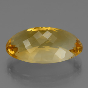 Citrine Gemstone in 21.3 x 13.2 mm Size for Sale, Citrine Stone in Deep Golden Orange Color