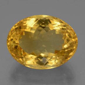 Deep Golden Orange Цитрин Камень - 18.4ct Фасетный Овал (ID: 443685)