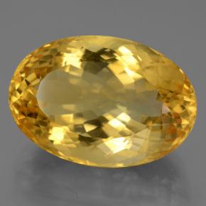 21.83 ct Golden Citrine Stone, Natural Citrine in Oval Facet Shape for Sale