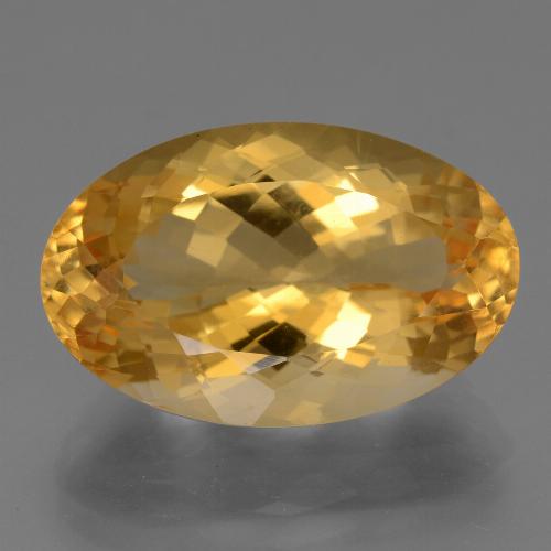 Deep Golden Orange Citrin Edelstein - 14.2ct Oval facettiert (ID: 443751)