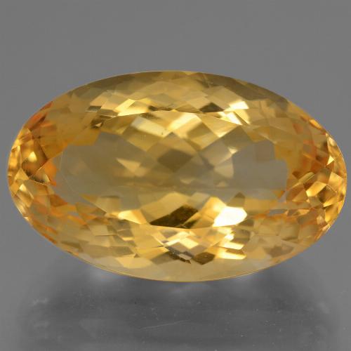 14.87 ct Golden Citrine Gemstone, Citrine Gem in Oval Facet Shape for Sale.