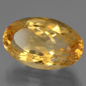 14.87 ct Golden Citrine Stone, Natural Citrine in Oval Facet Shape for Sale